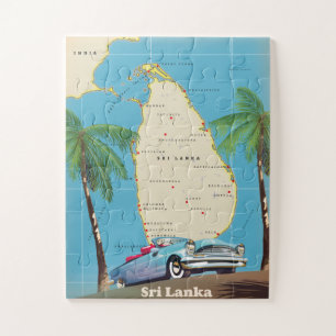 Puzzle Carte illustrée de Sri Lanka