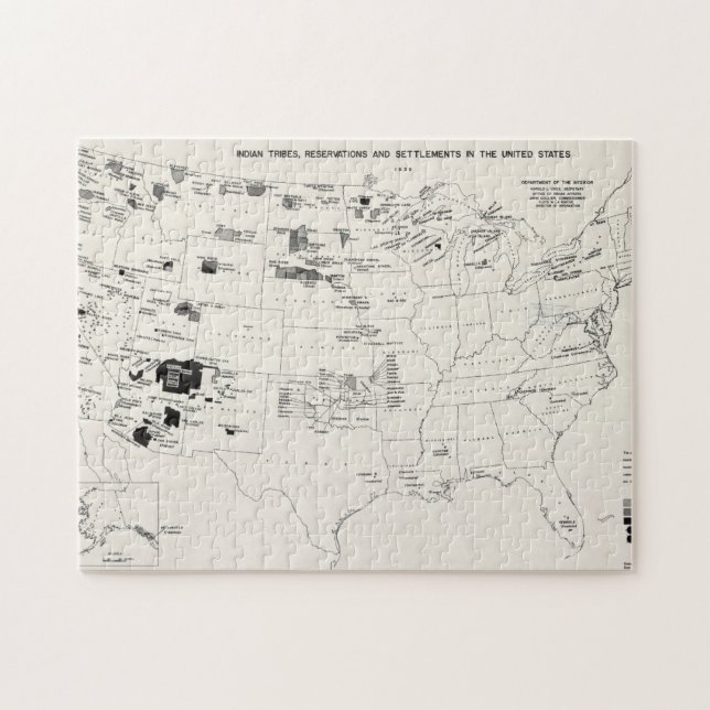 PUZZLE CARTE : INDIENS D'AMERIQUE 2 (Horizontal)