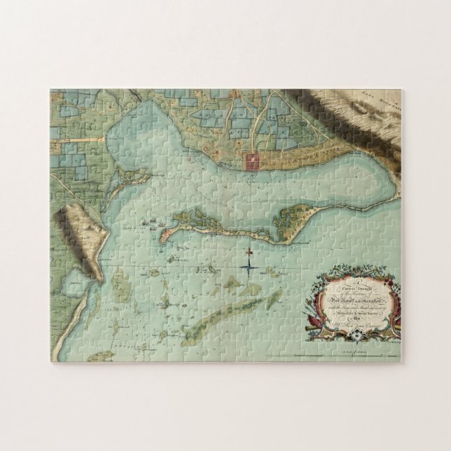 Puzzle CARTE : La JAMAÏQUE, 1756 (Horizontal)