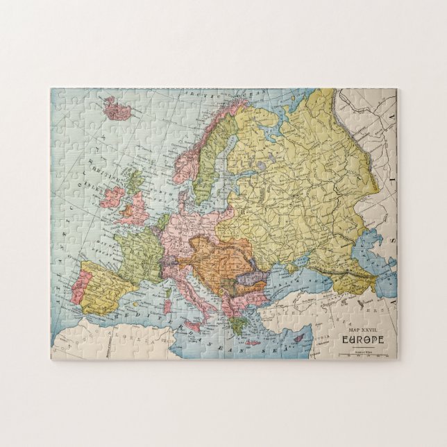 PUZZLE CARTE : L'EUROPE, 1885 (Horizontal)