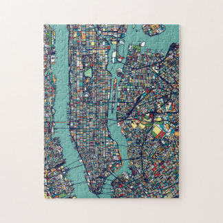 Puzzle Carte Manhattan New York