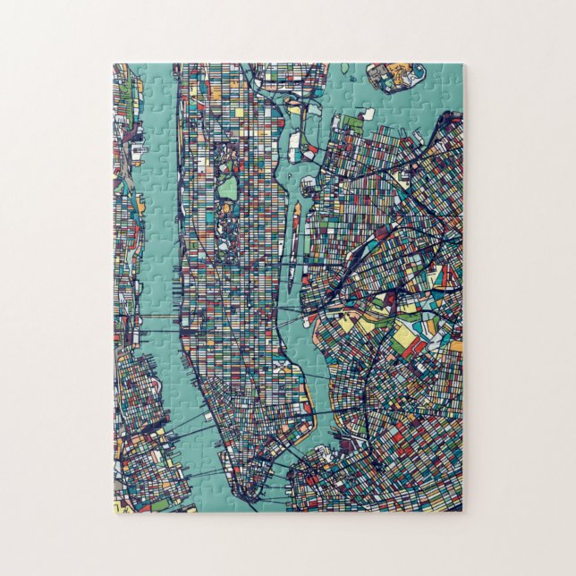 Puzzle Carte Manhattan New York (Vertical)