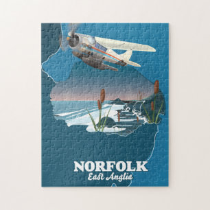 Puzzle Carte Norfolk East Anglia