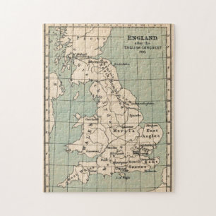 Puzzle Carte Old England Carte Vintage Royaume-Uni Cartes