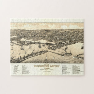 Puzzle Carte picturale Vintage de Duluth MN (1883)