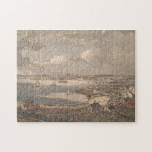 Puzzle Carte picturale Vintage de Gloucester MA (1836)