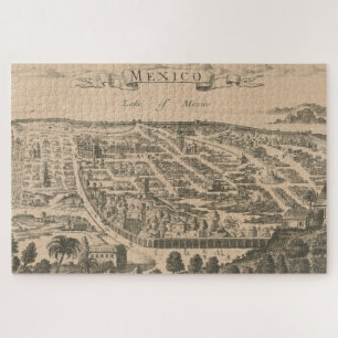 Puzzle Carte picturale Vintage de Mexico (1890)