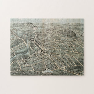 Puzzle Carte picturale Vintage de Northampton MA (1875)