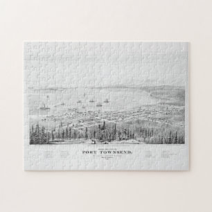 Puzzle Carte picturale Vintage de Port Townsend WA (1878)
