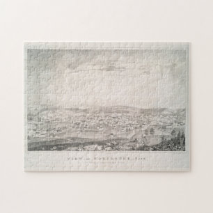 Puzzle Carte picturale Vintage de Worcester MA (1837)