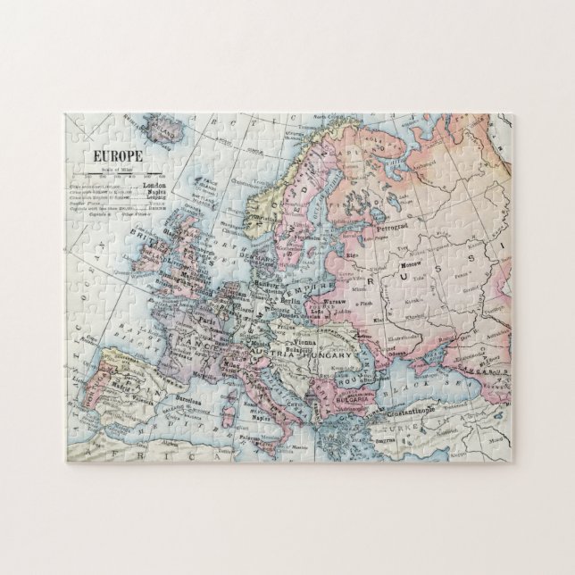 Puzzle Carte politique de l'Europe (1916) (Horizontal)