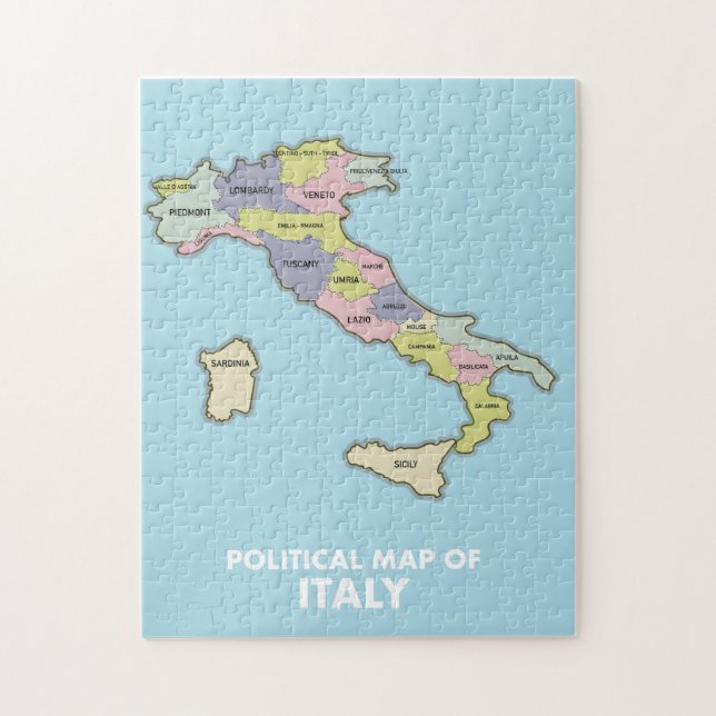 Puzzle Carte politique de l'Italie (Vertical)