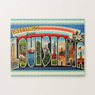 Puzzle Carte postale ancienne de Louisiane 11x14