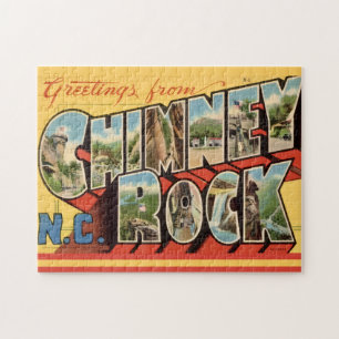 Puzzle Carte postale de Chimney Rock NC