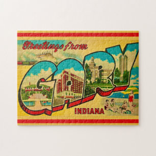 Puzzle Carte postale de vœux Gary Indiana