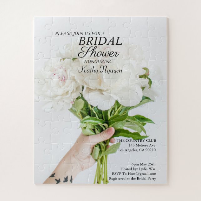 Puzzle Carte postale Invitation de douche nuptiale (Vertical)