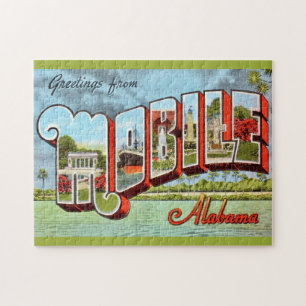 Puzzle Carte postale rétro de Mobile Alabama