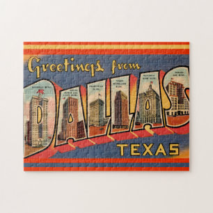 Puzzle Carte postale vintage de Dallas Texas