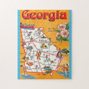Puzzle Carte postale vintage de Géorgie 11x14