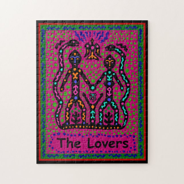 PUZZLE CARTE TAROT - LES AMOUREUX (Vertical)