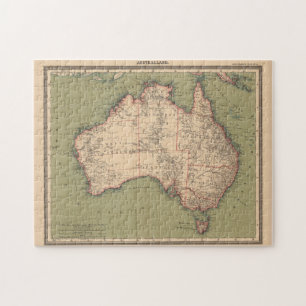 Puzzle Carte topographique australienne vintage (1888)