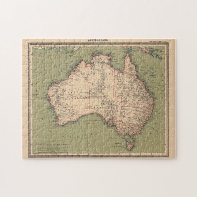 Puzzle Carte topographique australienne vintage (1888) (Horizontal)