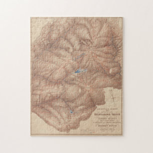 Puzzle Carte topographique des monts Vintages Adirondack 