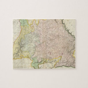 Puzzle Carte vintage de Bavière Allemagne (1814)