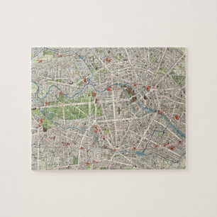 Puzzle Carte vintage de Berlin Allemagne (1905)