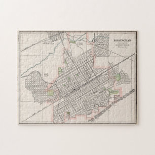 Puzzle Carte vintage de Birmingham (1901)