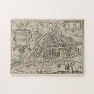 Puzzle Carte Vintage de Cambridge Angleterre (1575)