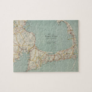 Puzzle Carte vintage de Cape Cod (1917)