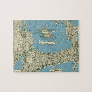 Puzzle Carte vintage de Cape Cod (1945)