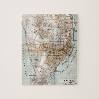 Puzzle Carte vintage de Halifax Nouvelle-Écosse (1890)