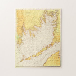 Puzzle Carte Vintage de la baie de Buzzards (1933)