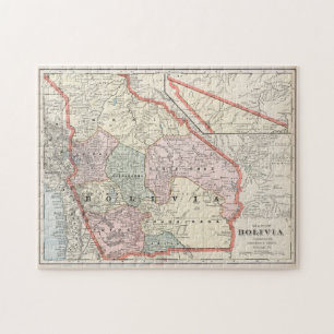 Puzzle Carte vintage de la Bolivie (1901)
