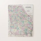 Carte vintage de la Géorgie (1855)