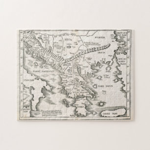 Puzzle Carte vintage de la Grèce (1525)