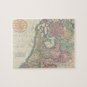 Puzzle Carte vintage de la Pays-Bas (1799)
