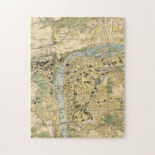Puzzle Carte Vintage de la République tchèque de Prague
