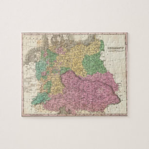 Puzzle Carte vintage de l'Allemagne (1827)
