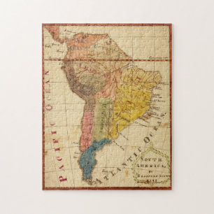 Puzzle Carte Vintage de l'Amérique du Sud (1816)