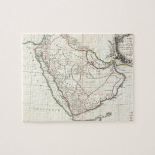 Puzzle Carte vintage de l'Arabie Saoudite (1771)