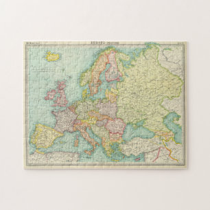Puzzle Carte vintage de l'Europe (1922)