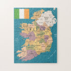 Carte vintage de l'Irlande