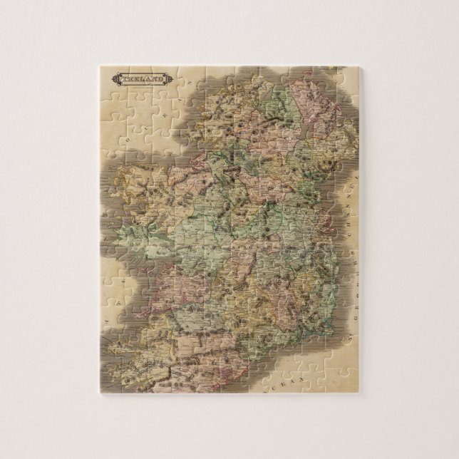 Puzzle Carte vintage de l'Irlande (1831) (Vertical)
