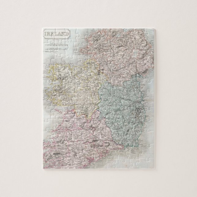 Puzzle Carte vintage de l'Irlande (1850) (Vertical)