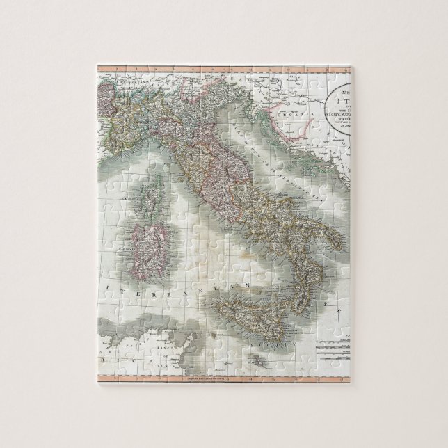 Puzzle Carte vintage de l'Italie (Vertical)