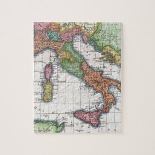 Puzzle Carte vintage de l'Italie (1780)