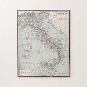 Puzzle Carte vintage de l'Italie (1893)
